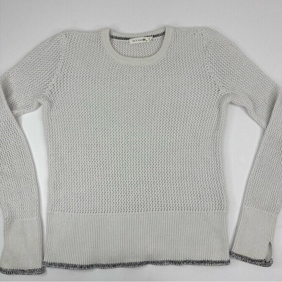 Rag & Bone Women's White Keyhole Crew Neck Stretch‎ Designer Knit Sweater S/C34 - Picture 7 of 15